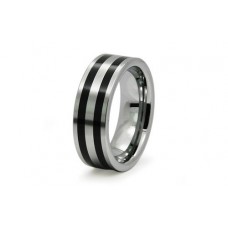 Tungsten Carbide Wedding Band Ring Two Tone